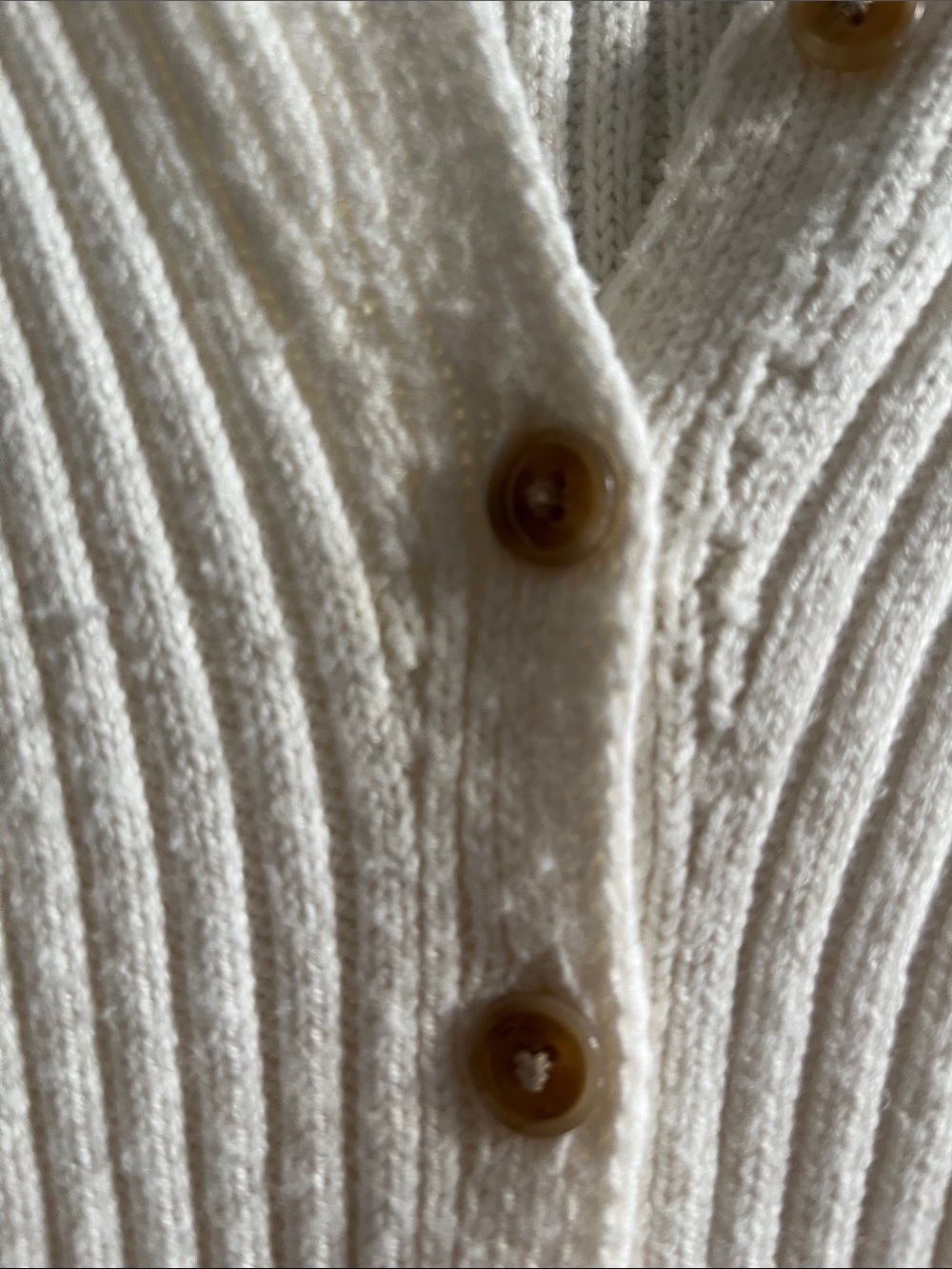 Joie Cream Ribbed Button-Front Knit Tank - Picture 4 of 4